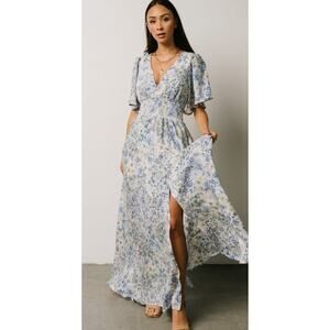 Baltic Born Blue Floral Midi Dress